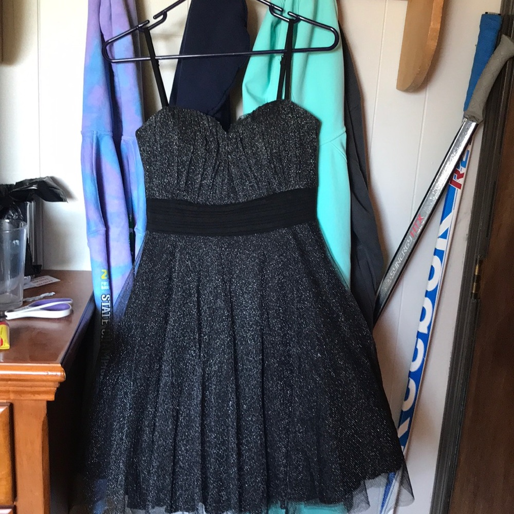 black sparkly homecoming dress